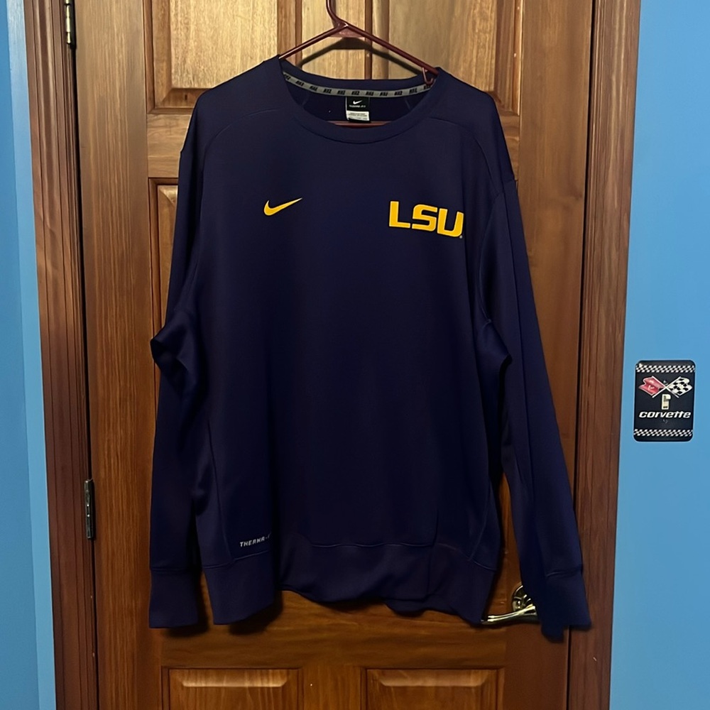 LSU Nike Therma-Fit Crew Neck